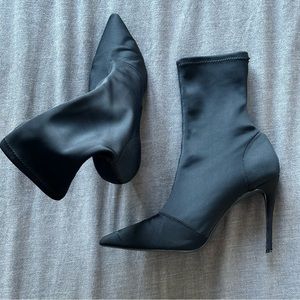 BOOHOO | lycra pointed toe sock boots